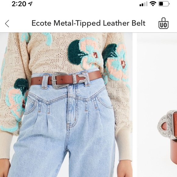 Urban Outfitters Accessories - Black Urban Outfitters Ecote Metal-Tipped Belt